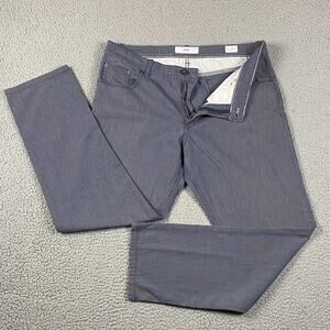Brax Pants Men's 35/32 Fit (35x28) Cooper Fancy Regular Fit Chinos Blue Gray